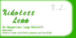 nikolett lepp business card